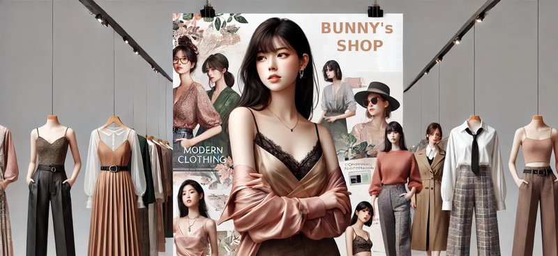 Bunny Shop — bannière du site e-commerce